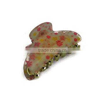 flower acrylic gold finish claw