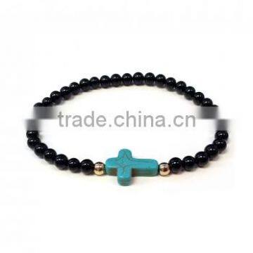 natural black bead bracelet