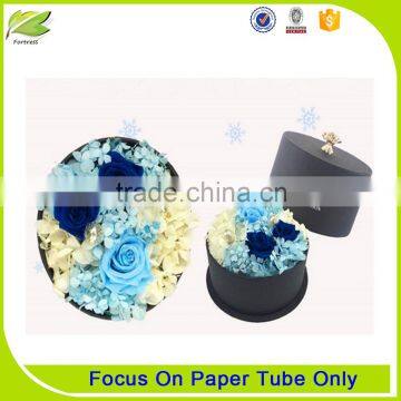 Cartoon paper round packaging tube for flowers