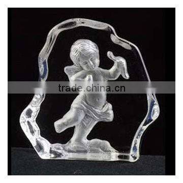Baby Logo Engrave Crystal Iceberg for Birth Gift