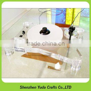 polished CNC block holder stand milling acrylic electronics parts for turntable