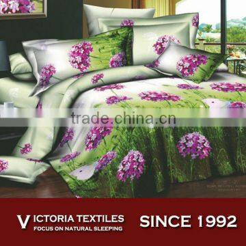 fly in the middle of flower romantic bed in bag comforter 4pcs bedding set