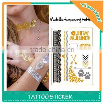 Waterproof Body Jewelry Flash Metallic Tattoo Sticker