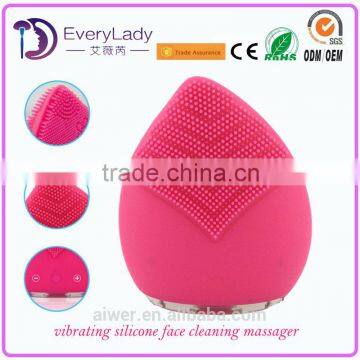 EveryLady silicone cleaning brush massage vibrator facial