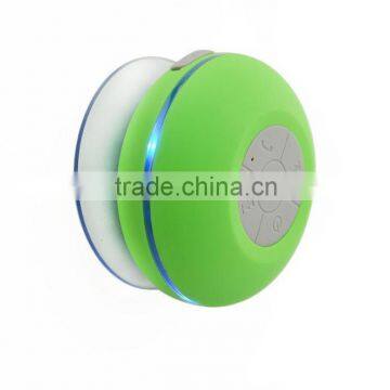 Free Sample water proof bluetooth speaker Mini Portable Hands Free bluetooth shower speaker with led light