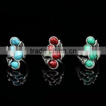 Fashionable Style Costume Jewellery Two Stone Ring Designs