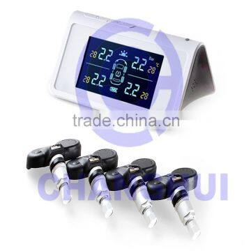 Wireless TPMS solar power supply color display internal sensors