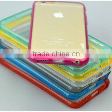 Cell phone cover, wholesale transparent back PC+soft TPU mobile phone case, for iphone 6 4.7 inch
