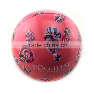 christmas tin box gift with fashionable design,christmas ball tin gift,round tin candy