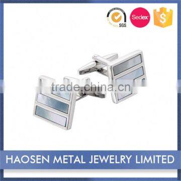 Super Quality Abalone MOP Blue Shell With Onyx Men'S Stone Rhinestone Cufflinks photo-5