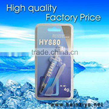 Super Nano blister package HY880 thermal paste/grease for cpu/vga heatsink/ led with best performance and high cooling