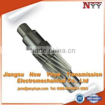 threaded steel gear shaft