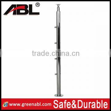 Commercial Sus304 Stainless Steel Glass Balustrading Post With Glass Holder