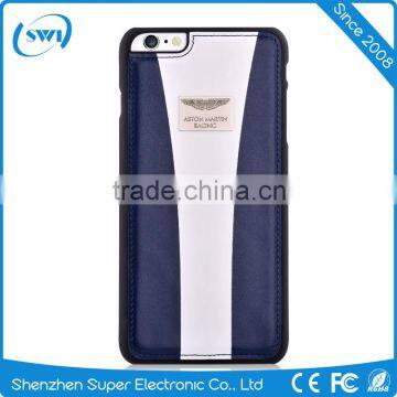 Aston Martin Racing Sport Mobile Phone Case Geniune Leather Cover Case for iPhone 6/6s Plus