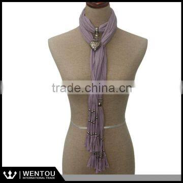 wholesale pendant scarf with jewels scarf with murano glass pendant