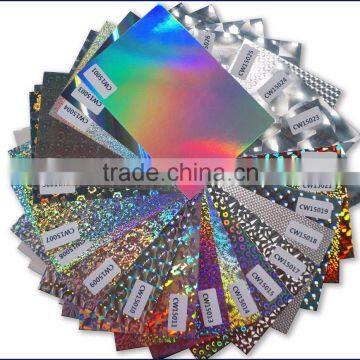colour laser hot stamping foil hologram foils with different patterns for paper and plastic