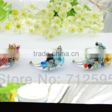 fashion new trends Austrian crystals colorful bangle essential oil glass bottle bangle online jewelery