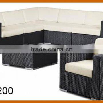 Office Wicker Sofa Set Commercial Rattan Corner Sofa