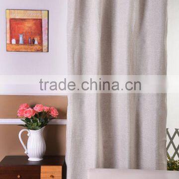 Hot Selling simple design Faux Linen Solid Curtain bedroom blackout curtains