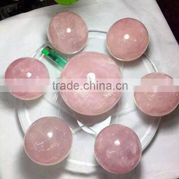 Wholesale Nature rose quartz crystal sphere seven star sphere