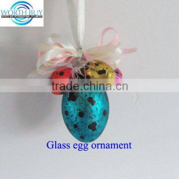 Easter eggs bouch glass ornament for Easter decoration wholesale