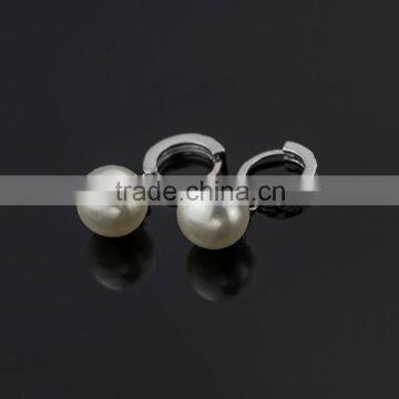 18k gold silver sapphire tunnel earrings jewelry ,pearl earrings !