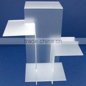 4 Frosted White Acrylic Large Jewelry Display Risers