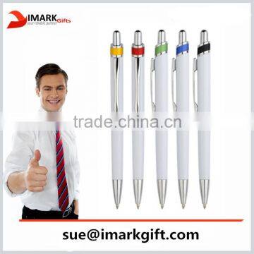 White Color Promotional high quality roller ballpoint pen