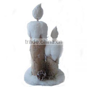 PANDX CHRISTMAS DECORATION 30CM BARK CANDLE