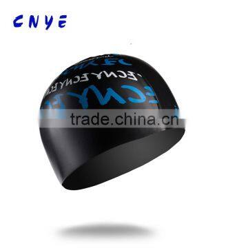 CNYE Custom hot sale fashionable Silicone Swim Cap For Water Sport OEM 2016