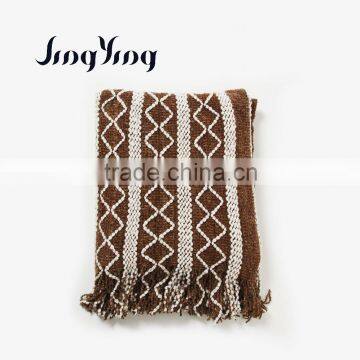 Customized Soft Acrylic New Desgin Knitting Jacquard Blanket