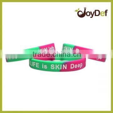 Fundraising Personalized Debossed Printed Silicone Bracelets