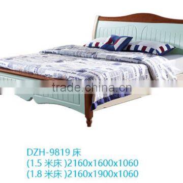 Mediterranean Style Prefab House New Design Solid Wood Blue Bedroom Furniture Set photo-2