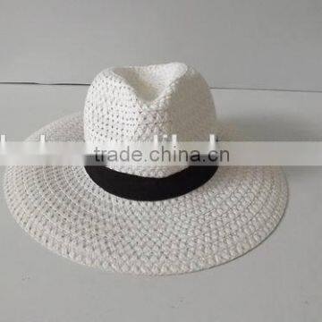 holiday paper straw hat hiking hat with band