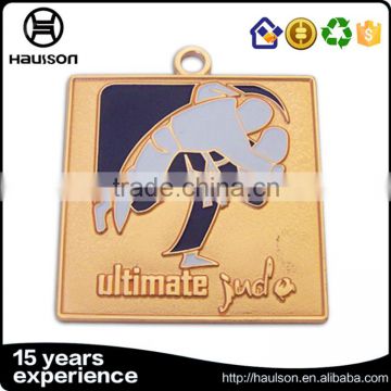 Wholesale cheap custom judo medal diecast zinc alloy material soft enamel plating gold us medal of honor