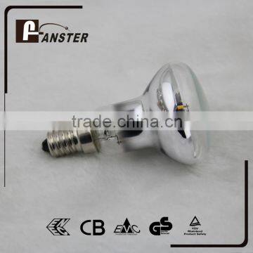 Decorative R50 2w R63 e27 led filament bulb reflective mirror R50 R63 R80 reflector frosted bulb