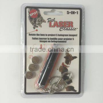 Colorful Pet Laser pen with 5 hologram images for pets items for dogs and cats