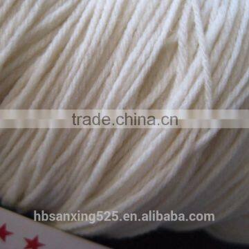 3.9/4NM 80%/10%/10% Superwash Merino Wool/ Cashmere/ Nylon Blend Yarn,raw White/bleached White/dyed Color photo-4
