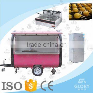 CE Approved mobile fryer food cart/ food cart trailer/ food truck trailer/china mobile food cart