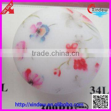 Fashion design Chinese style printing fancy plastic buttons