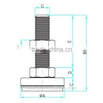 Heavy Duty Dental Furniture Cabinet Leveling Feet With Adjustable Glide photo-5