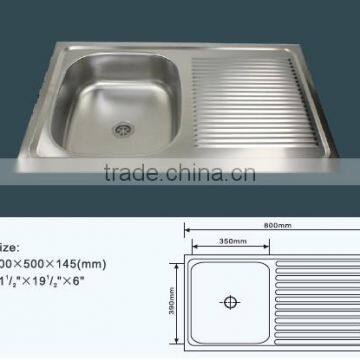 80x50cm Rectangular Bowl Shape and Stainless Steel Kitchen Sink photo-2
