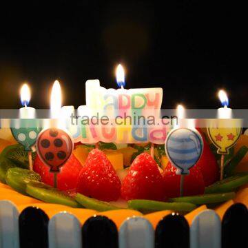Happy Birthday, Holiday Candle, Letter Candles, Bougie, Colourful, Colored, a Set Send 4 Balloons Cake Candle photo-3