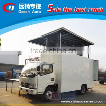 Dongfeng 4x2 mobile led display screen stage truck for sale