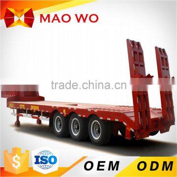 4 axle Heavy duty trailer, low bed semi trailer for machine transport