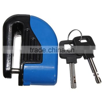 Blue 6mm Security Motorcycle Motorbike Sturdy Wheel Disc Brake Lock Safety Alarm / key