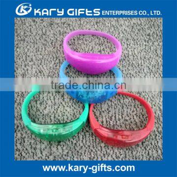 LED Voice Control or Motion Sensor Flashing Silicone Bracelets Wristbands photo-4