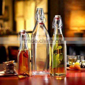 Classic High Quality 1L Glass Beverage Bottles With Clip Wholesale photo-3