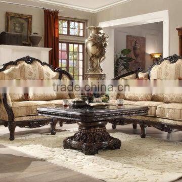 Bisini Luxurious Classic Royal Wooden Fabric Single sofa/Love Sofa And Three Seater Sofa (MOQ=1 Set)