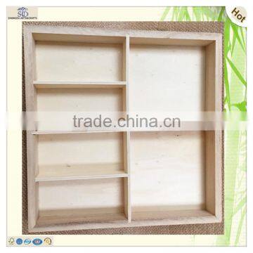 Decorative Compartments Laser Cutting Table Storage Wooden Box photo-3